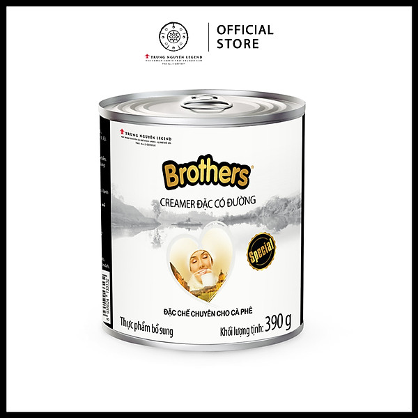 Trung Nguyên Legend - Creamer đặc có đường Brothers - Lon 390gr