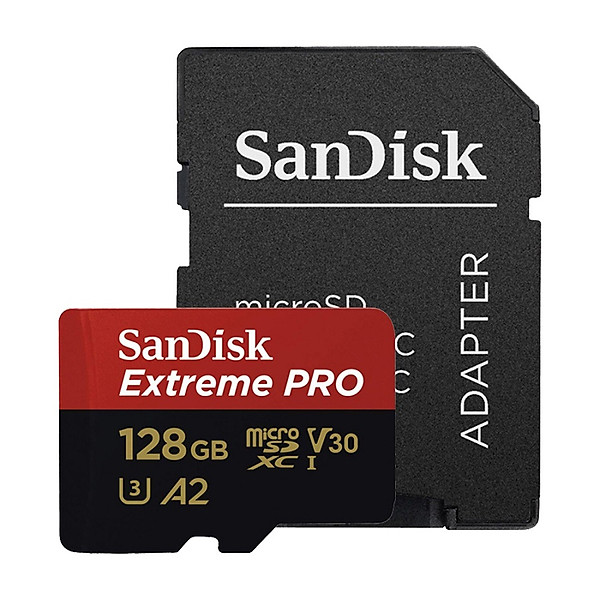 Thẻ Nhớ MicroSDXC SanDisk Extreme Pro V30 A2 170MB/s 128GB – Hàng Nhập Khẩu