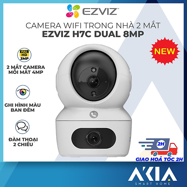 Camera IP Wifi EZVIZ H7C Dual - 2 Camera 4MP + 4MP Quay quét 360 Độ, Gọi Điện Hai Chiều - Hàng Chính Hãng