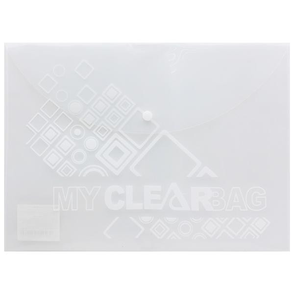 Bìa Nút F4 Có In - Flexoffice FO-CBF04 - Trong Suốt