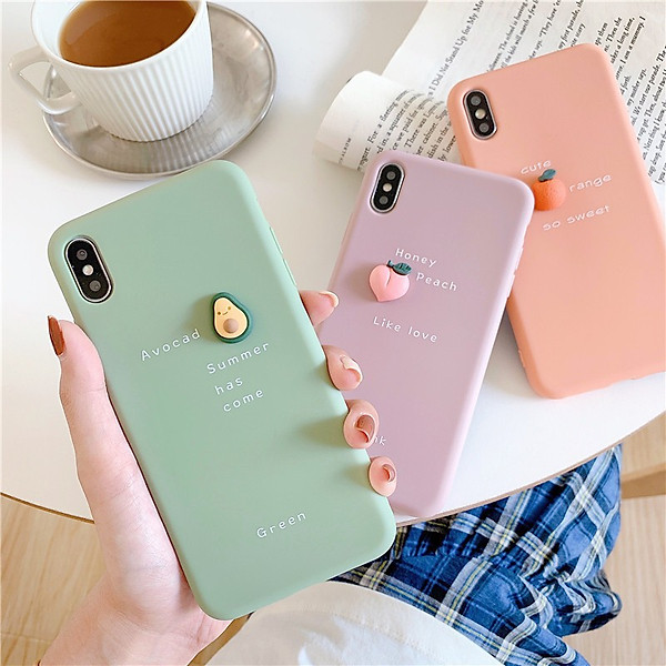 Ốp Lưng iPhone Trái Cây Tí Hon Trơn Dễ Thương Dành Cho iPhone 6 / 6 Plus / 7 / 7 Plus / 8 / 8 Plus / X / Xs / Xs Max / 11 / 11 Pro / 11 Pro Max / 12 / 12 Pro / 12 Pro Max