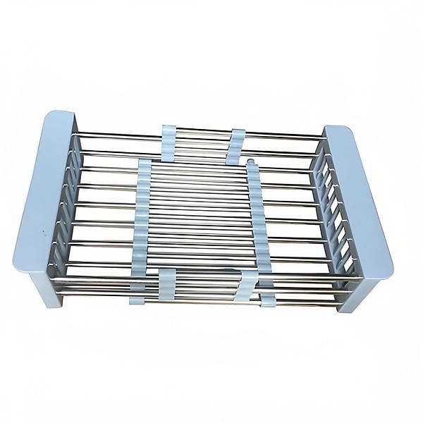 Rổ kéo KG19 gác trên bồn rửa trái cây, rau củ, chén bát đựng đồ đa năng kt điều chỉnh phù hợp mọi loại chậu inox304- Hàng chính hãng