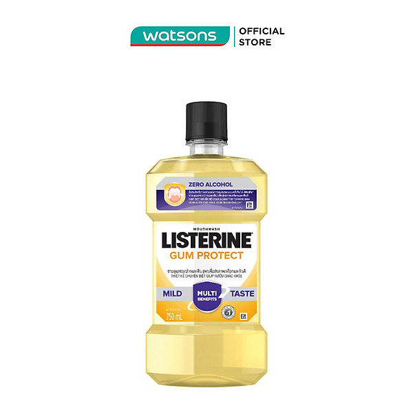 Nước Súc Miệng Listerine Gum Care Giúp Nướu Chắc Khỏe Vị Gừng Thảo Mộc 750ml