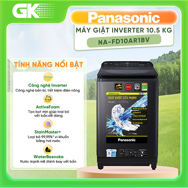 Máy giặt Panasonic Inverter 10.5 Kg NA-FD10AR1BV - HÀNG CHÍNH HÃNG