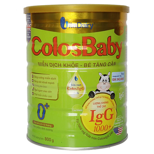 Sữa Bột Vitadairy Colosbaby Gold 0+ 800G