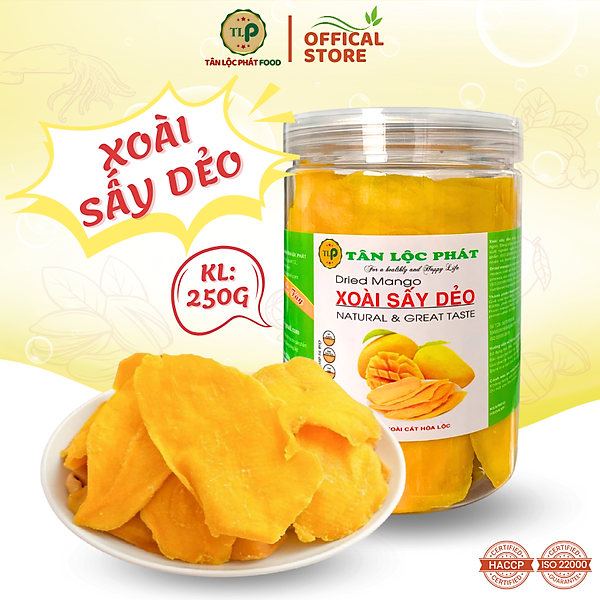 XOÀI SẤY DẺO HƯƠNG VỊ TỰ NHIÊN TỐT CHO SỨC KHỎE HIỆU TÂN LỘC PHÁT