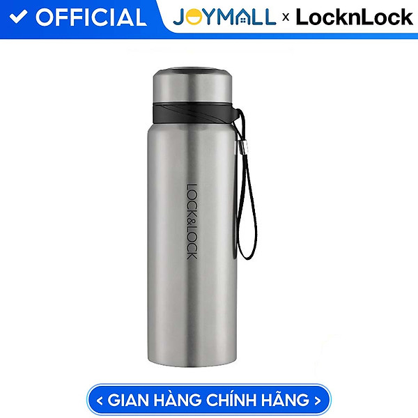 Bình Giữ Nhiệt Vacuum Bottle Lock&Lock màu bạc LHC6180-SLV 800ml, Hàng chính hãng, thép không gỉ, độ bền cao - JoyMall