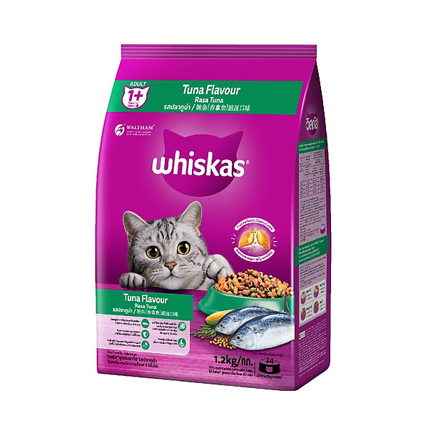 Đồ Ăn Cho Mèo Lớn Whiskas Vị Cá Ngừ Túi 1.2 Kg