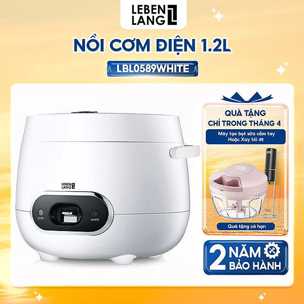 Nồi cơm điện Lebenlang LBL0589 dung tích 1200ml, công suất 500W, thiết kế đơn giản hiện đại - hàng chính hãng