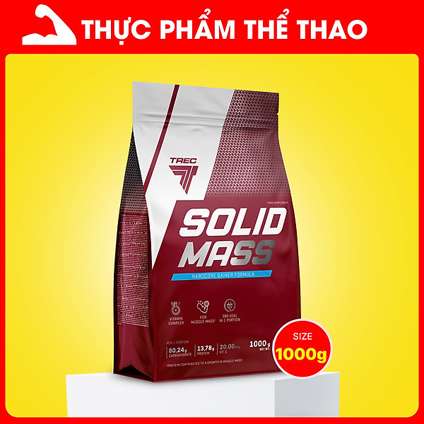 Sữa Tăng Cân SOLID MASS (1000-3000g-5800g) - Nhiều Hương Vị – TREC Nutrition