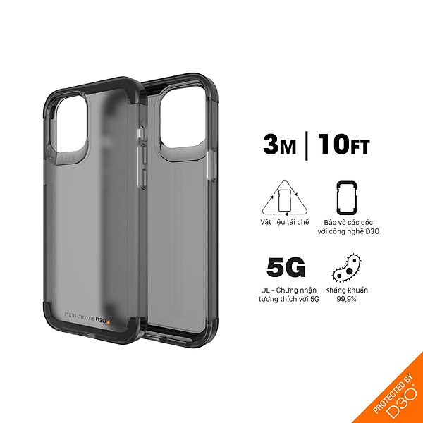 Ốp lưng GEAR4 D3O Wembley Palette iPhone - Công nghệ chống sốc độc quyền D3O, kháng khuẩn, tương thích tốt với sóng 5G - Hàng chính hãng