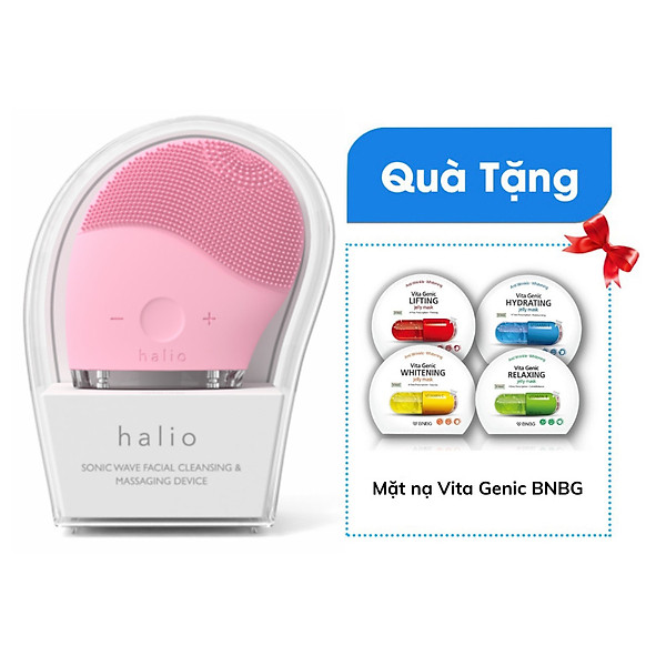 Máy Rửa Mặt Và Mát Xa Da Mặt Halio tặng 01 Mặt Nạ BNBG Vita Genic Jelly Mask bất kỳ