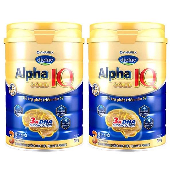 Combo 2 Hộp Sữa Bột Dielac Alpha Gold IQ 3 900G Cho Trẻ Từ 1 – 2 Tuổi
