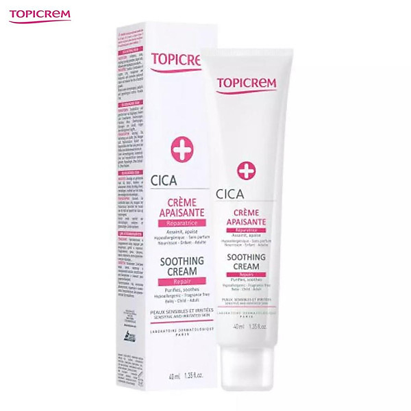 Topicrem Kem Làm Lành Da, Dưỡng Ẩm, Chống Nhiễm Khuẩn Cica Repair Cream 40Ml