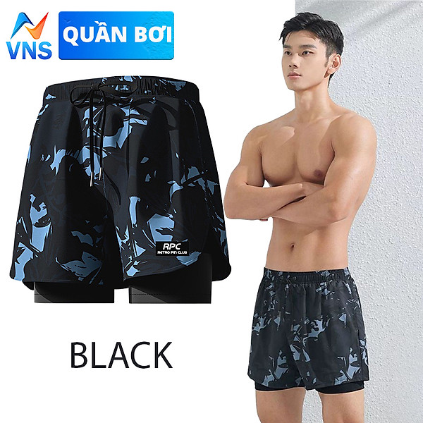 Quần bơi nam 2 lớp cao cấp, quần thể thao nam YUKE-YK12 (Hàng Chính Hãng)