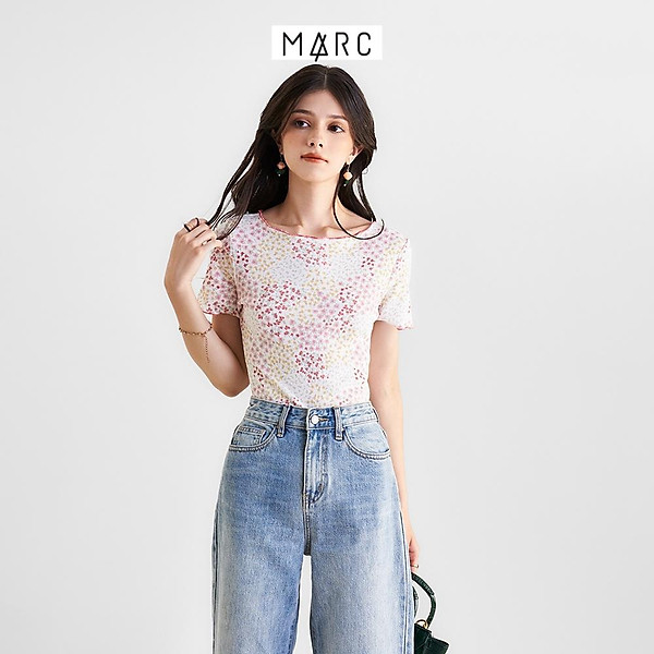 Áo thun nữ Marc Fashion hoa cuốn biên FATN0493