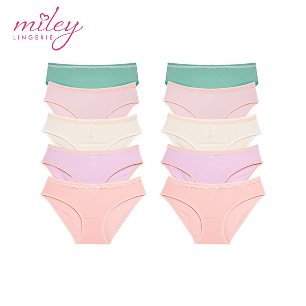 Bộ 10 Quần Lót Nữ Thun Lạnh Fashion Miley Lingerie - BMS_01 - Giao Màu Ngẫu Nhiên