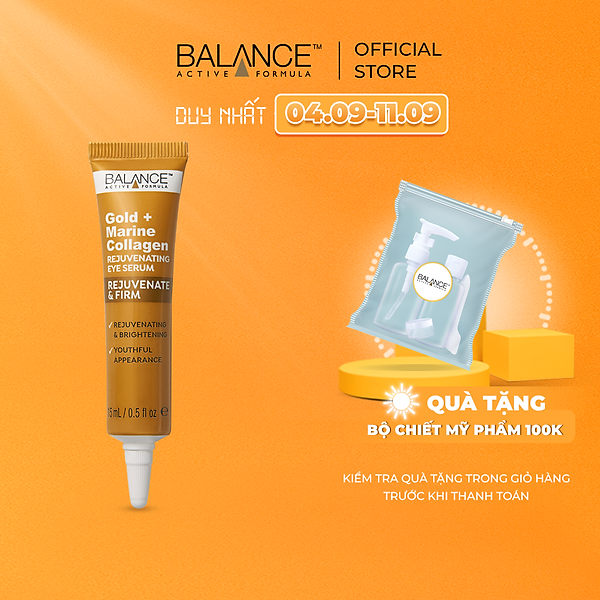 Serum Tái Tạo Và Dưỡng Da Mắt Balance Active Formula Gold Collagen Rejuvenating Eye 15Ml