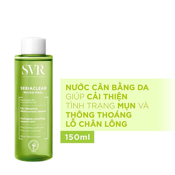 Nước Cân Bằng Giảm Mụn Và Thông Thoáng Lỗ Chân Lông Svr Sebiaclear Micro – Peel 150Ml