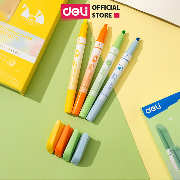 Bút Nhớ Dòng Bút Note Đánh Dấu Dòng Highlight Dạ Quang Pastel BST Limited Deli - Phù Hợp Học Sinh Văn Phòng - CU373