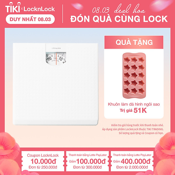 Cân Sức Khỏe LocknLock ENC536WHT Dùng Trong Gia Đình - 120kg