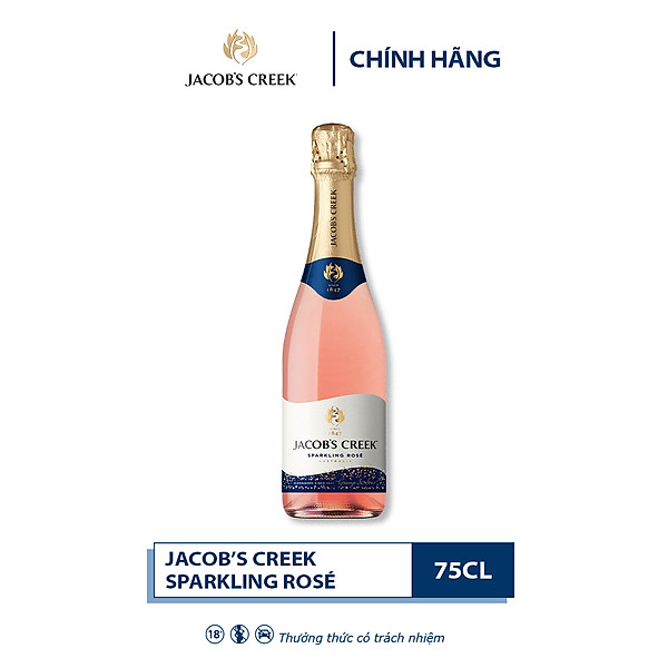 {Freeship 50K} Rượu vang nổ hồng Jacob's Creek Sparkling Rose 750ml 11-13% - Không Hộp