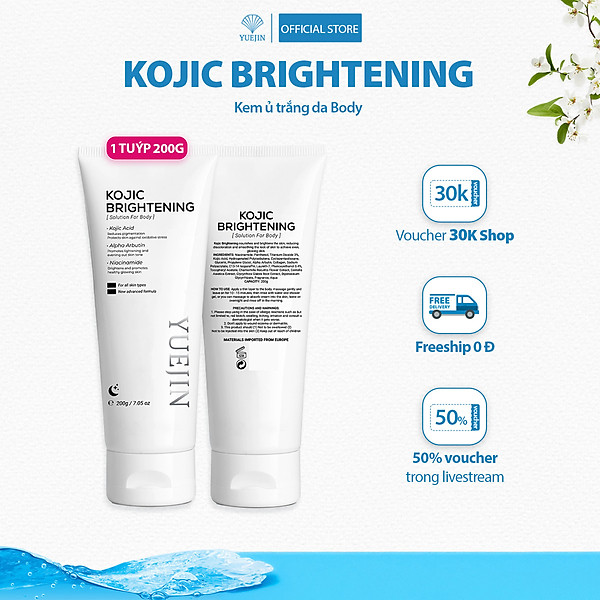 Kem Ủ Trắng Da Toàn Thân Yuejin Kojic Brightening (Dạng tuýp 200g)