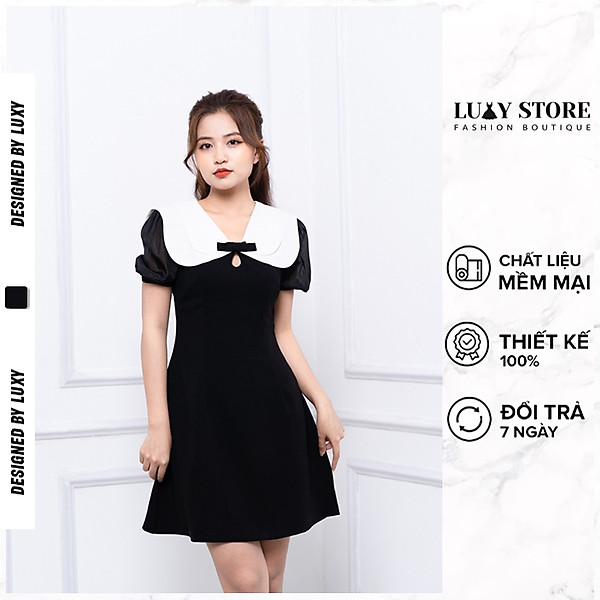 Những mẫu đầm công sở chữ A phối màu đẹp nhất