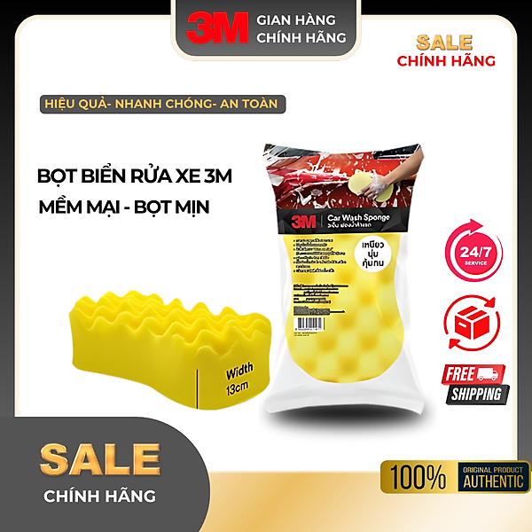 Miếng mút rửa xe bọt biển tạo bọt, siêu mịn 3M