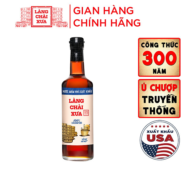 Đặc Sản Phan Thiết - Nước Mắm Nhỉ Làng Chài Xưa Xuất Khẩu Nhãn Xanh Chai Thủy Tinh 500Ml Cốt Nhỉ Đặc Biệt Vị Dịu Nhẹ Gu Việt Kiều Giới Trẻ Thành Thị
