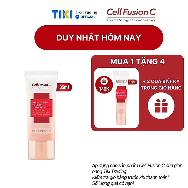 Kem Chống Nắng Dưỡng Trắng Nâng Tone Da Cell Fusion C Brightening Tone Up Sunscreen 100 SPF50+/ PA ++++ (35ml)