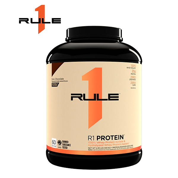 Sữa tăng cơ hương vị tự nhiên Rule 1 Protein 100% Whey Protein Isolate/ Hydrolysate Naturally Flavored 4.3lb (60-64 servings)