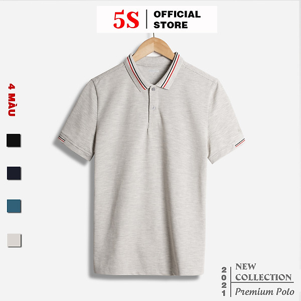 Áo Thun Nam Có Cổ 5S (3 màu) Tay Ngắn, Chất Liệu Thun Cotton Premium Co Giãn, Thấm Hút Mồ Hôi (APC21004)