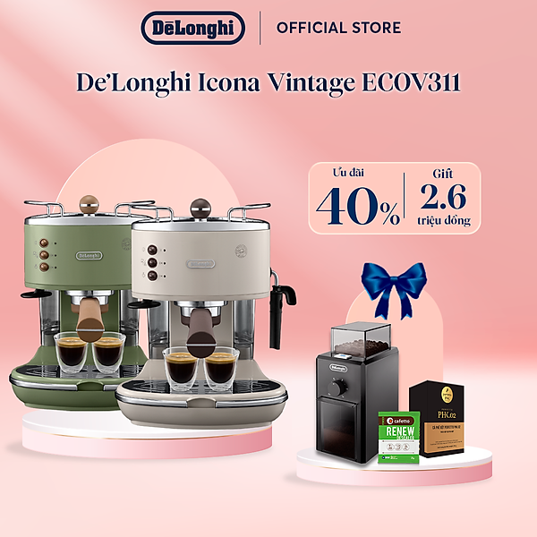 Máy pha cà phê espresso DeLonghi Icona Vintage ECOV311 (BG/GR)
