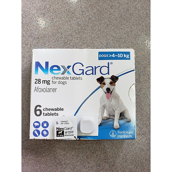Viên nhai Nexgard trị ve rận, bọ chét cho chó (1 viên) - 4-10kg