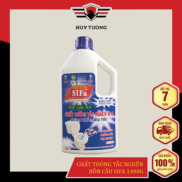 Chất thông tắc bồn cầu toilet chống hôi Siêu tốc 5 phút Sifa (1400g)