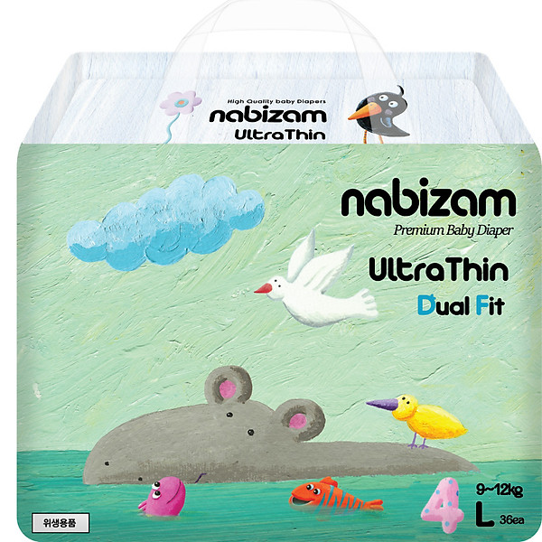 Tã Dán Nabizam Hàn Quốc Size 4 (L36 Miếng)