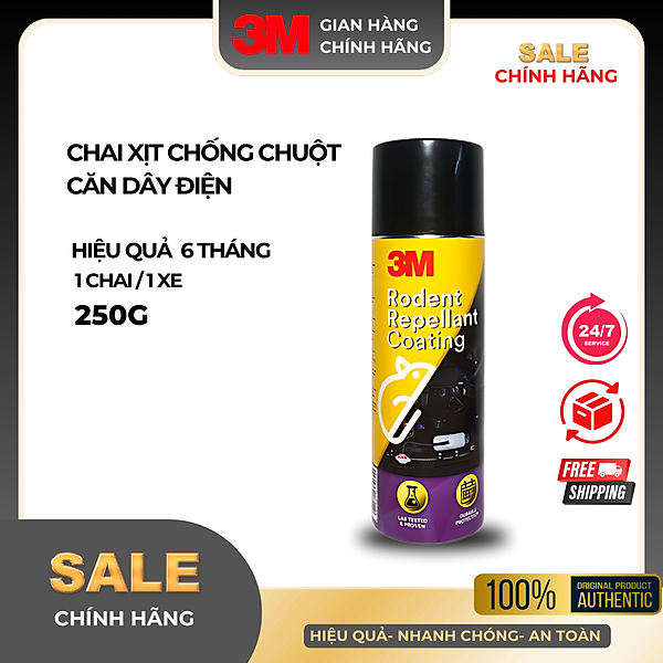 Chai xịt chống chuột, đuổi chuột chuyên dụng 3M 3M-RRC tặng kèm 1 lá thơm mùi ngẫu nhiên