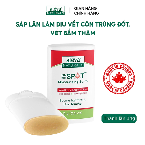 Sáp lăn làm dịu vết côn trùng đốt, vết bầm thâm, giảm ngứa hiệu quả Aleva Naturals (14g)