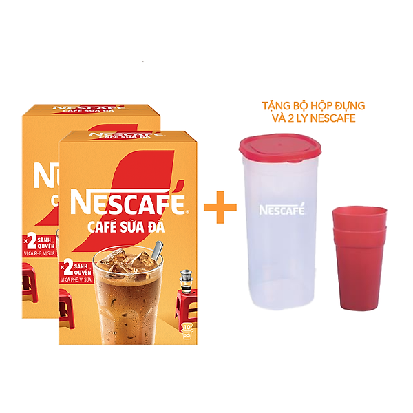 Combo 2 Hộp Cà Phê Sữa NESCAFE - Hộp 10 gói