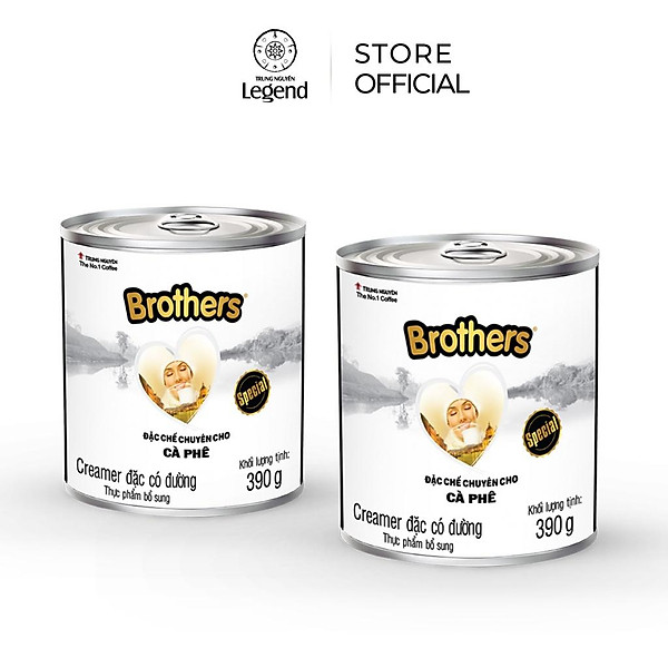 Combo 2 Lon Sữa đặc Brothers - Trung Nguyên Legend - Nguyên liệu pha chế cà phê