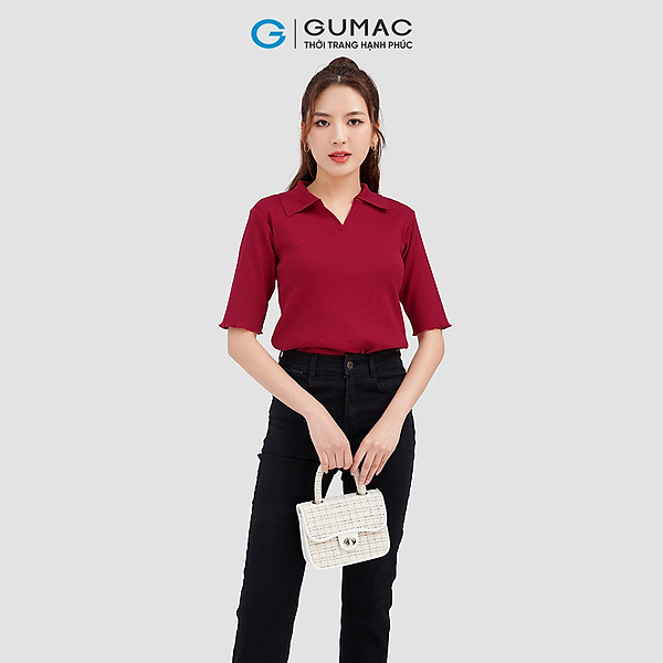 Áo thun nữ Gumac LAT0914 cổ mổ trụ tay lỡ form ôm trẻ trung