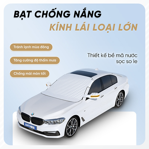 Bạt Che Nắng Kính Lái Xe Ô Tô | Bạt Che Nắng Kính Lái Trước Loại Lớn Có Chụp Tai Gương, Chống Tia UV, Cách Nhiệt Cực Tốt, Bảo Vệ Nội Thất Xe Khỏi Tác Hại Từ Môi Trường