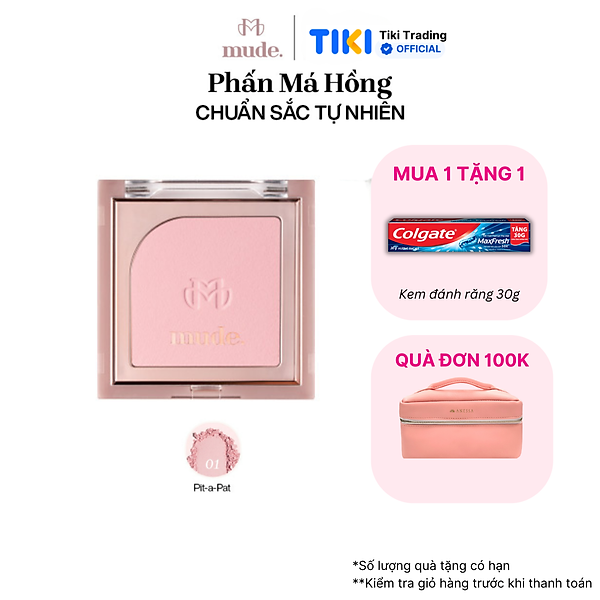 Phấn Má Hồng Mịn Lì Kiềm Dầu Chuẩn Màu mude Flutter Blusher (5g)