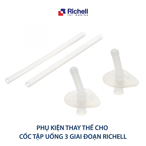 Ống hút S-1 Richell Nhật Bản - 2 bộ | Baby