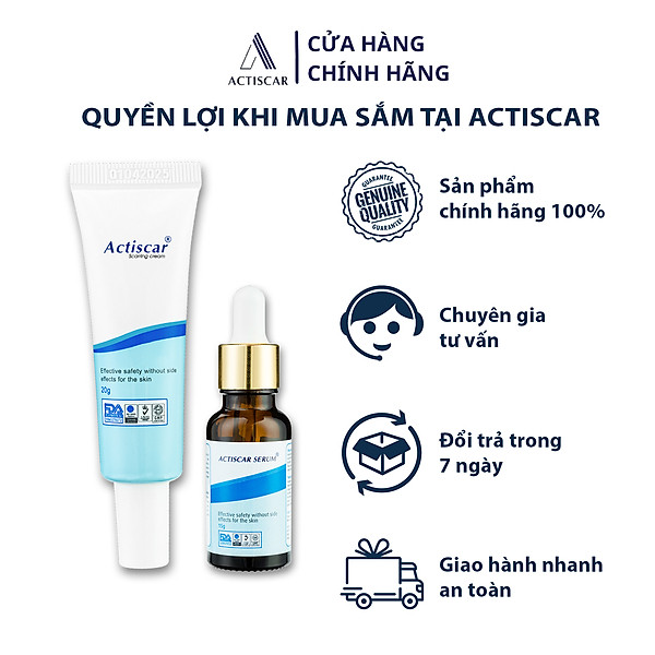 - Hỗ Trợ cho Sẹo Actiscar làm mờ sẹo Lồi, Sẹo Lõm, Sẹo Rỗ, Sẹo Thâm Lâu Năm
