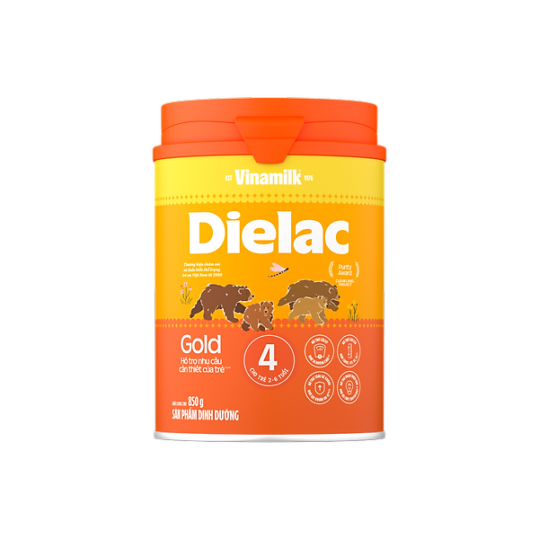 Sữa bột Vinamilk Dielac Alpha Gold 4 850g (cho trẻ từ 2- 6 tuổi)