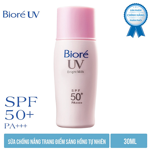 Sữa Chống Nắng Sáng Hồng Tự Nhiên Biore 30Ml