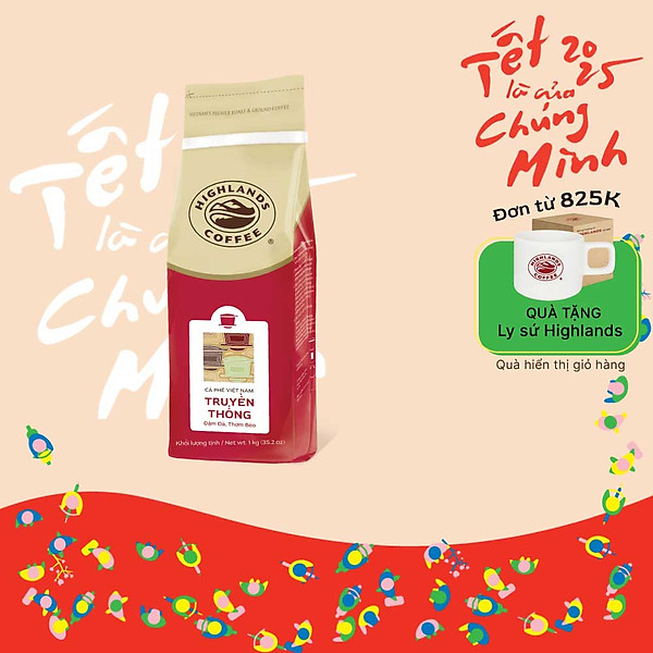 Cà Phê Bột Truyền Thống Highlands Coffee (1kg)