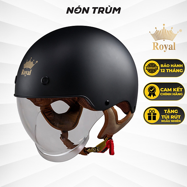 Mũ bảo hiểm xe máy nửa đầu Royal M239 kính âm